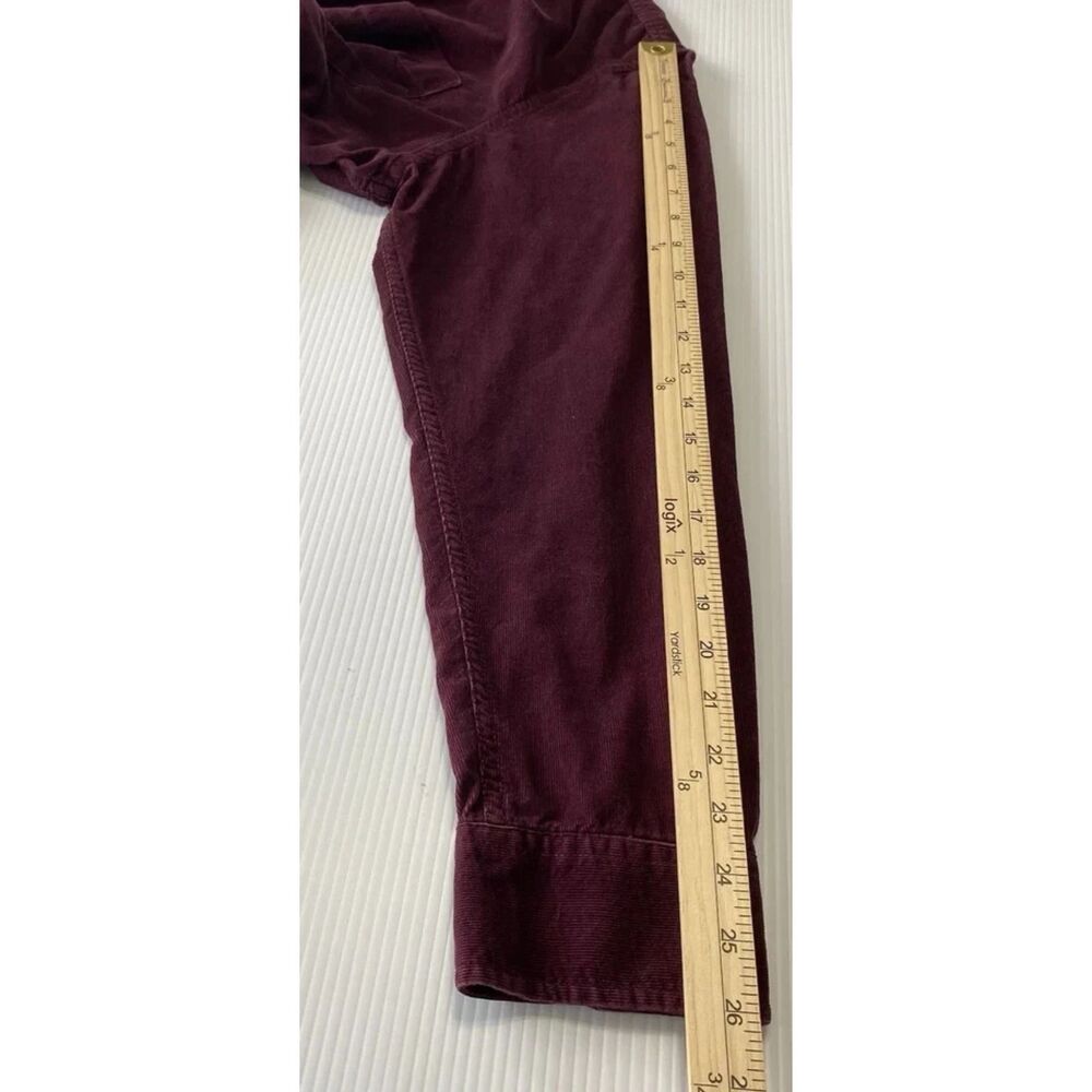 Club Room Corduroy Shirt Men's XXL Burgundy Long Sleeve Button Up 100% Cotton - Picture 5 of 8